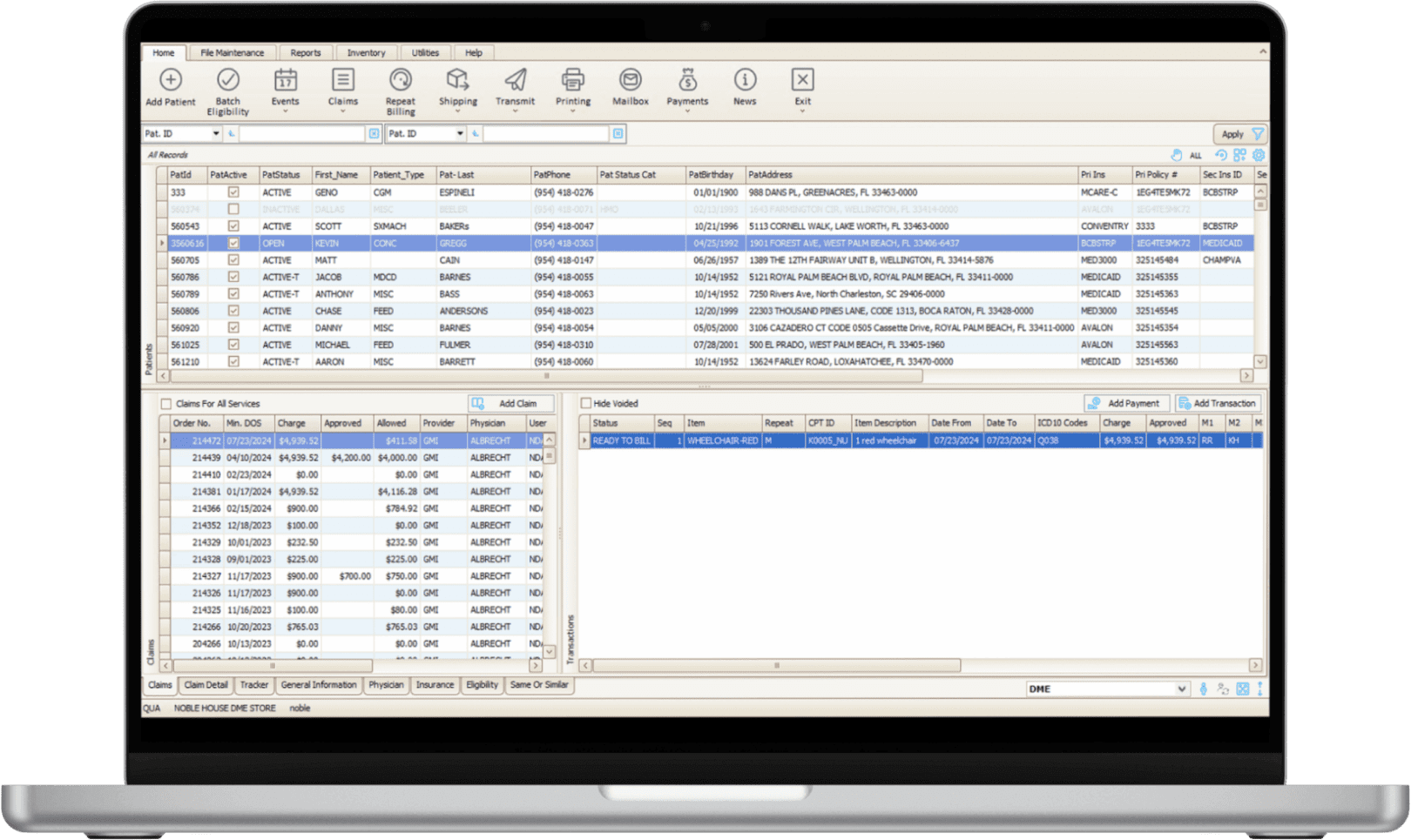 Noble*Direct DME Software Caramel Homepage