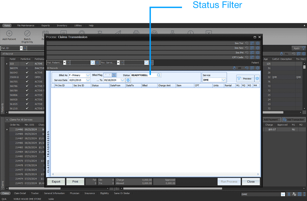 Noble*Direct DME Software Billing